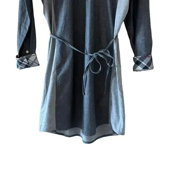 Kuhl Kiley Vintage Indigo Sail Blue Chambray Denim Tie Waist Dress SZ S #1848 - Picture 9 of 16